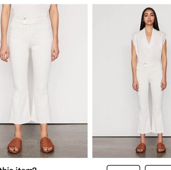 Frame Denim Denim - Frame denim Le Bardot crop flare raw hem SZ 27